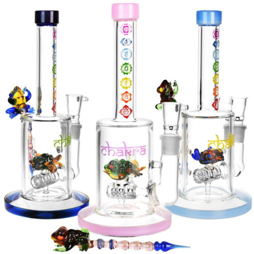 Chakra Frog Water Pipe w Stir Tool A 1