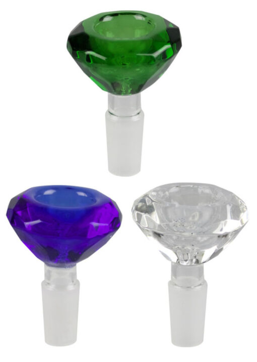 Diamond Herb Slides 14mm Male Assorted Colors media 1