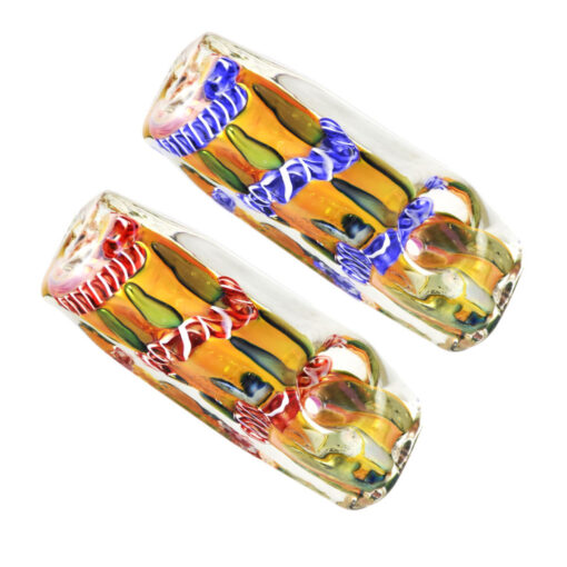 Fumed Metallic Abstract Squared Hand Pipe A 1