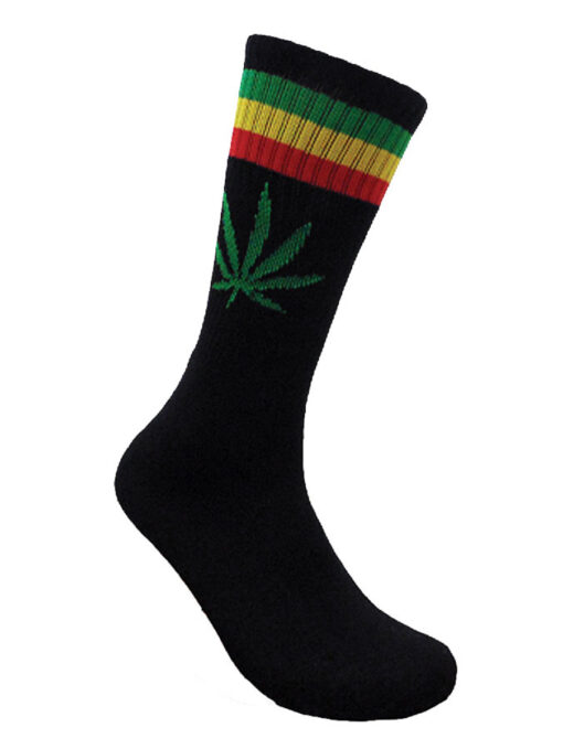 Leaf Republic Socks Rasta Stripes Black 1