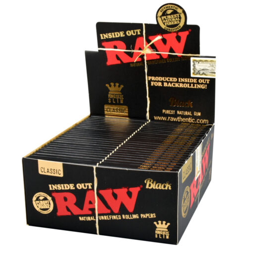 RAW Black Inside Out Papers Kingsize Slim A 1