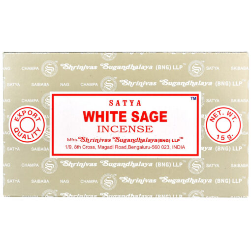 Satya 15g Incense Sticks 12pk White Sage 1