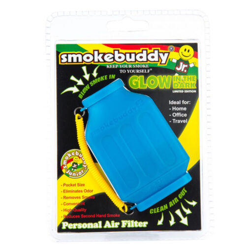 Smokebuddy Glow In The Dark Personal Air Filter Blue Small 1