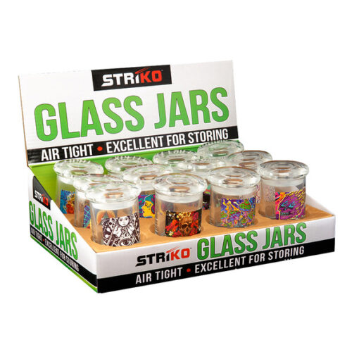 Striko Glass Jar Assorted 12pc Display media 1