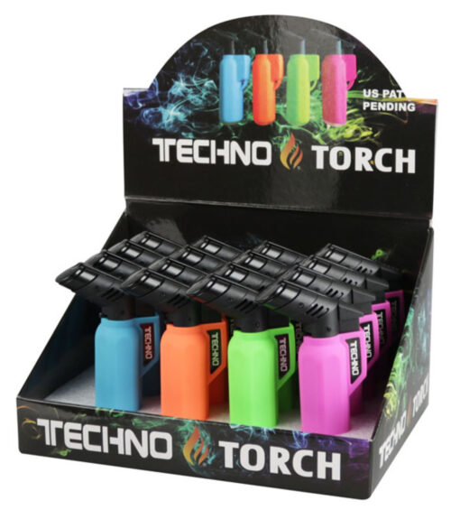 Techno Torch Rubber Torch 4 Asst Colors 16pc Display media 1