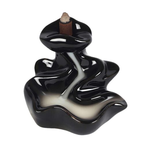 Winding River Black Ceramic Backflow Incense Burner A 1