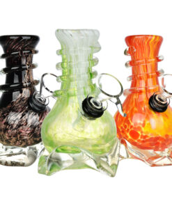 Slip In To The Flow Soft Glass Water Pipe - 5" / Colors Vary
