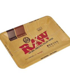 Raw Aluminum High Sided Rolling Tray - Mini 7" x 5"