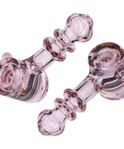 Slime Marble Striped Hammer Glass Hand Pipe - 4.75"