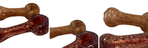 3’’ Orange / Red Color Hued Quality Handblown Glass Hand Pipe