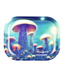 Pulsar Mini Metal Rolling Tray - Planet Fungi / 7"x5.5"