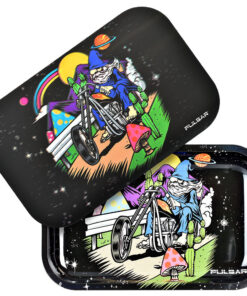 Pulsar Metal Rolling Tray w/ 3D Lid | Trippy Trip