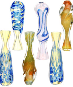 Easygoing Glass Chillum - 3"-3.5" / Assorted Styles 6PC BUNDLE