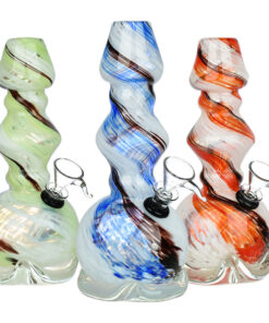 Peaceful Solution Soft Glass Water Pipe - 7.75" / Colors Vary