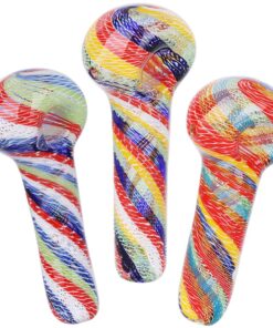 Colorful Visions Glass Spoon Pipe - 4.75" / Colors Vary