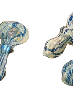2.5” Silver Fume Ring Twisting Glass Hand Pipe