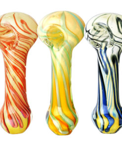 Swirl Spoon Pipe - 3.75" / Colors Vary