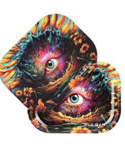 Pulsar Mini Rolling Tray & Lid Kit - Sunflower of The Mind / 7"x5.5"