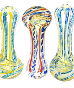DNA Twist Spoon Pipe - 4" / Colors Vary