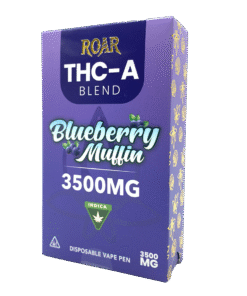 Roar THC-A Blend Disposable Vape 3500MG - Blueberry Muffin (Indica)