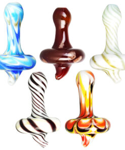 Corkscrew Swirl Nipple Carb Cap - 30mm / Colors Vary