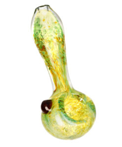 Fall Fire Fritted Glass Spoon Pipe - 4.25"