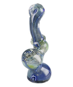 Worked Fritted Bubbler Hand Pipe