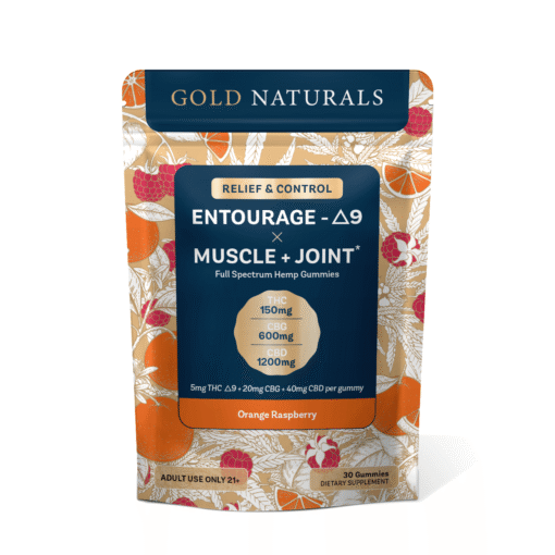 Gold Naturals 5 mg Entourage Δ9 x Muscle + Joint Gummy