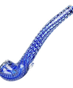 Serpent Scales Double Glass Long Pipe - 7.5" / Colors Vary