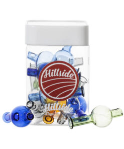 Hillside Glass Bubble Carb Caps - 22mm / Asst Colors 12PC JAR -