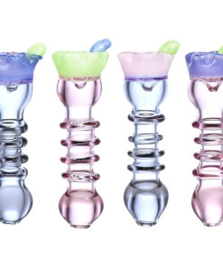 Wiggle Worm Fumed Chillum - 3.5" / Colors Vary