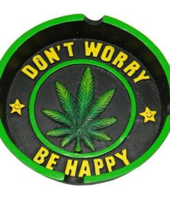 Don't Worry Be Happy Leaf Round Ashtrays