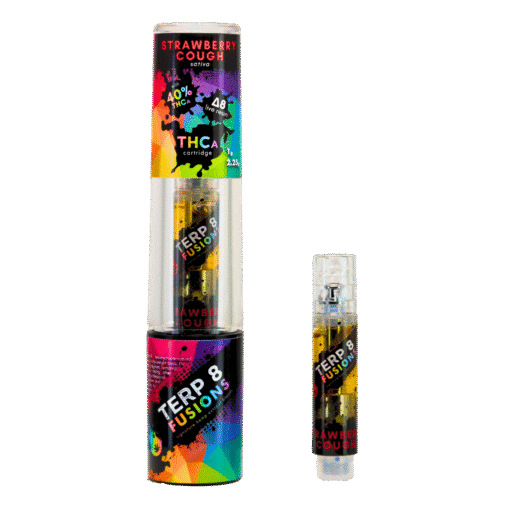 1-Gram Strawberry Cough THCA + D8 Live Resin Cartridge