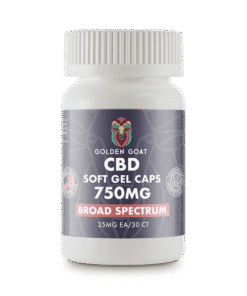 CBD Gel Capsules – Broad Spectrum – 750MG – 30ct