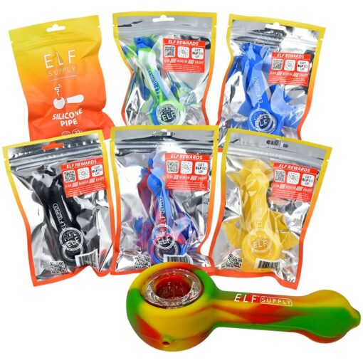 ELF Supply Silicone Spoon Pipe - 4.5" / 6ct
