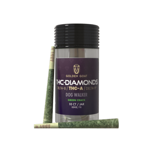 Golden Goat THC-A Diamond Pre-Rolls 10ct - Dog Walker & Green Crack (Sativa)