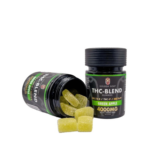 THC Blended 4000MG Infused Gummies Delta 8 / THC-P / Delta 9 - Green Apple
