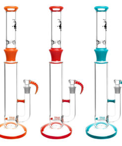 Pulsar Upscale Horn Bowl Water Pipe- 17.5"/19mm F/Colors Vary