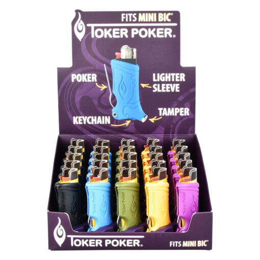Toker Poker Lighter Sleeve - Mini Bic / 25pcs