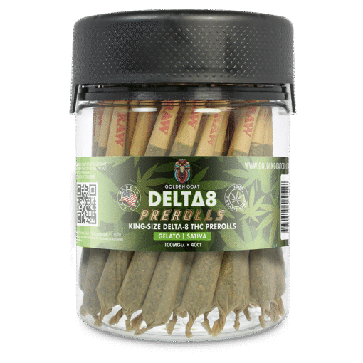Delta 8 Doobies, King Size Jar, 50ct 100MG - Gelato