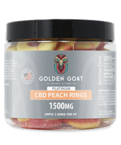 Golden Goat Platinum CBD Gummies 1500mg - Peach Rings