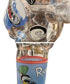 10.5” Decorative Decals Humor Glass Water Pipe Bong Hookah Bubbler