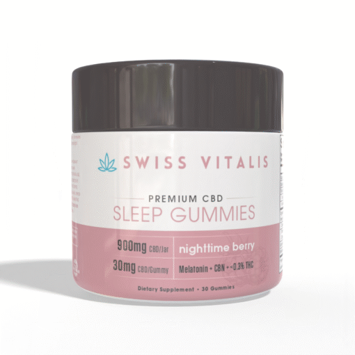 Swiss Vitalis  Sleep Gummies - 30 Count CBD+CBN+THC+Melatonin