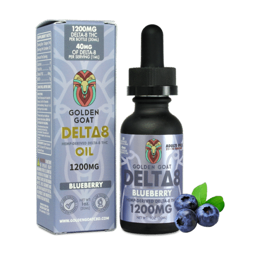 Delta-8 Oil, 1200mg – Blueberry – 30ml, 1oz.