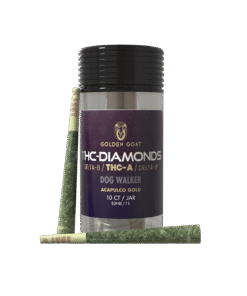 Golden Goat THC-A Diamond Pre-Rolls - 10ct, Dog Walker, Acapulco Gold (Indica)
