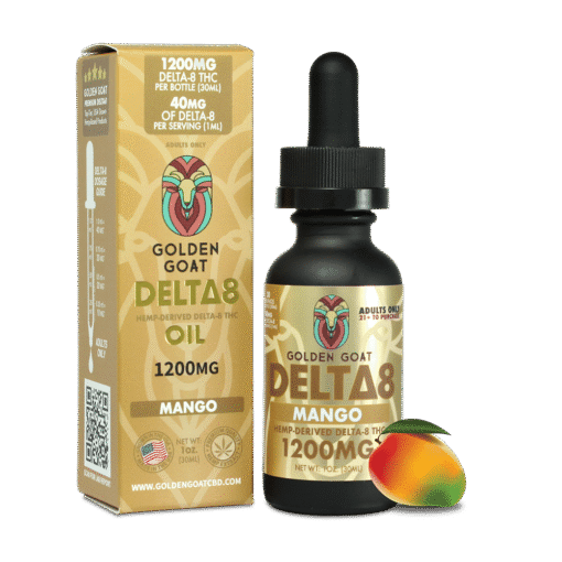Delta-8 Oil, 1200mg – Mango – 30ml, 1oz.