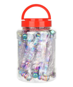 Rainbow Colored Metal Pipe - 5" - 25PC Jar