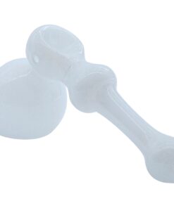 LA Pipes "Ivory Hammer" Glass Hammer Bubbler Pipe