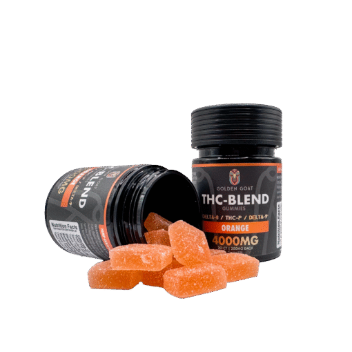 THC Blended 4000MG Infused Gummies Delta 8 / THC-P / Delta 9 - Orange