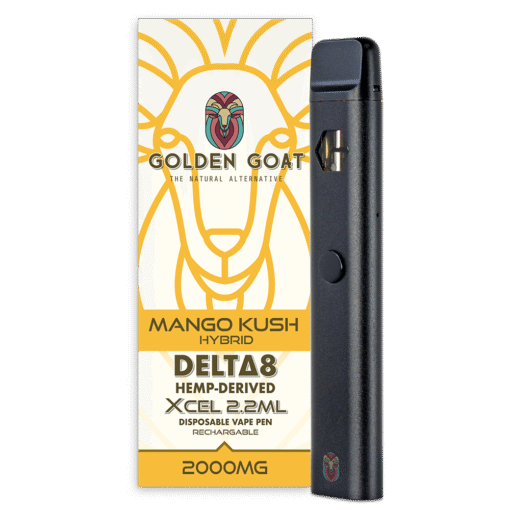 Delta-8 THC Vape Device, 2000mg, Rechargeable/Disposable - Mango Kush